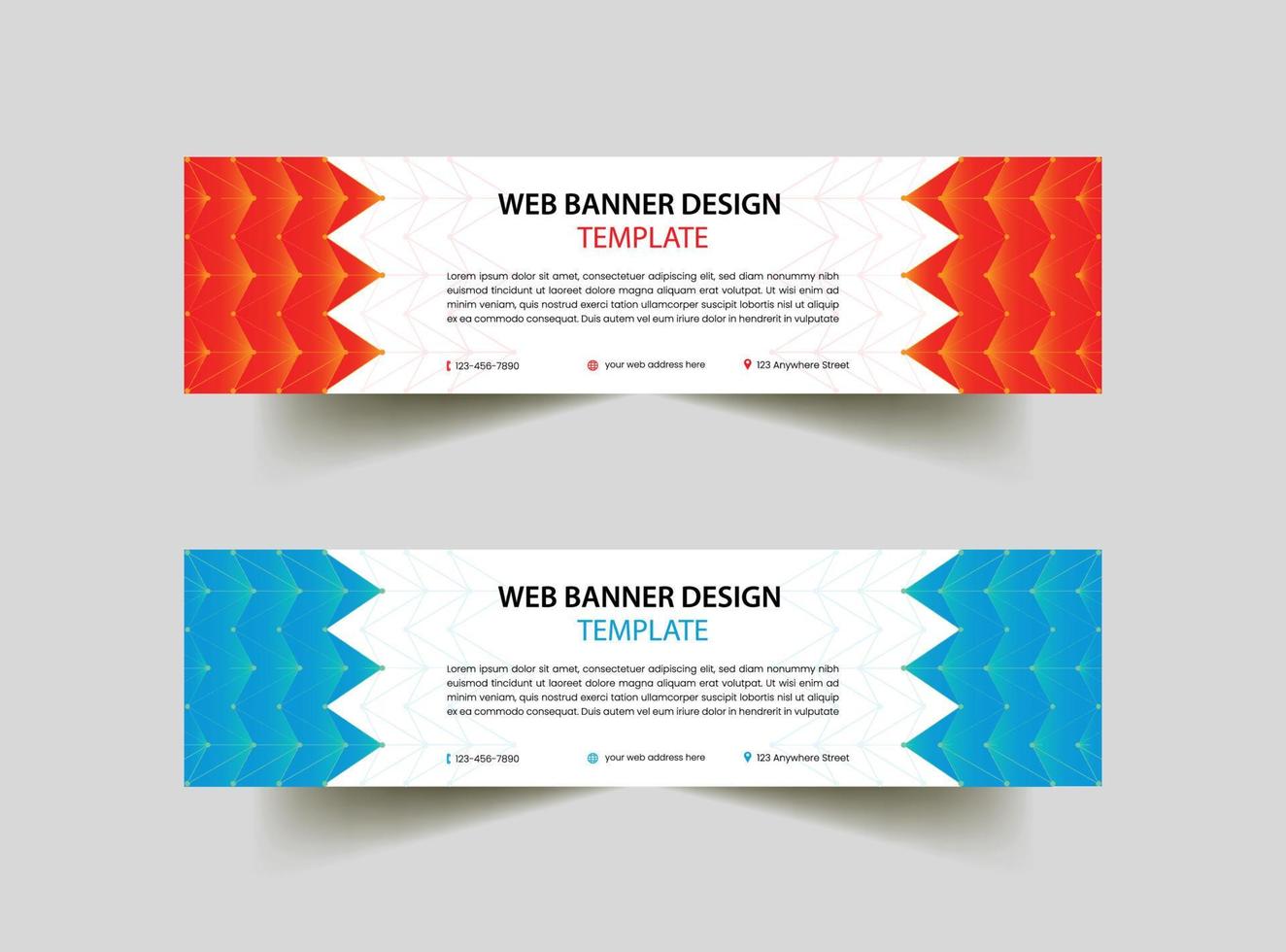 modèle de conception de bannière web génial moderne et créatif vecteur