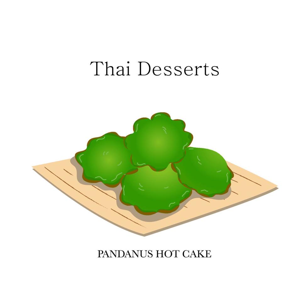 illustration vectorielle dessert thaï à base de sucre de lait de coco. vecteur eps 10