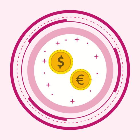 Conception d&#39;icônes de monnaies vecteur