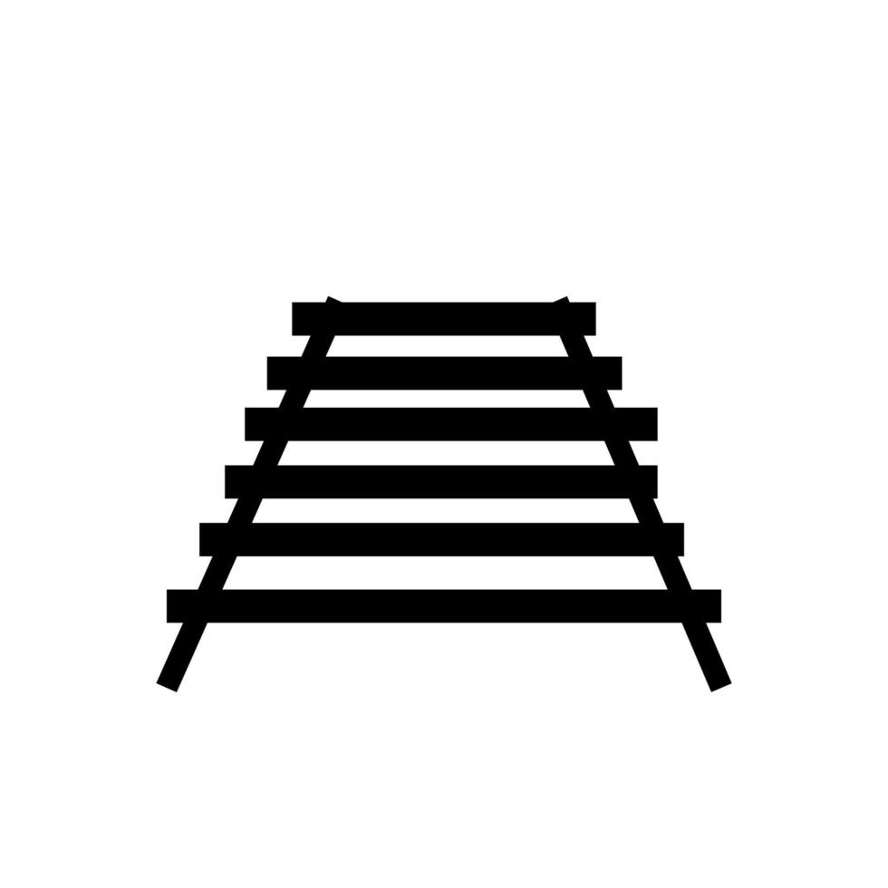 icône de l'art de la ligne de transport ferroviaire, vecteur de contour simple