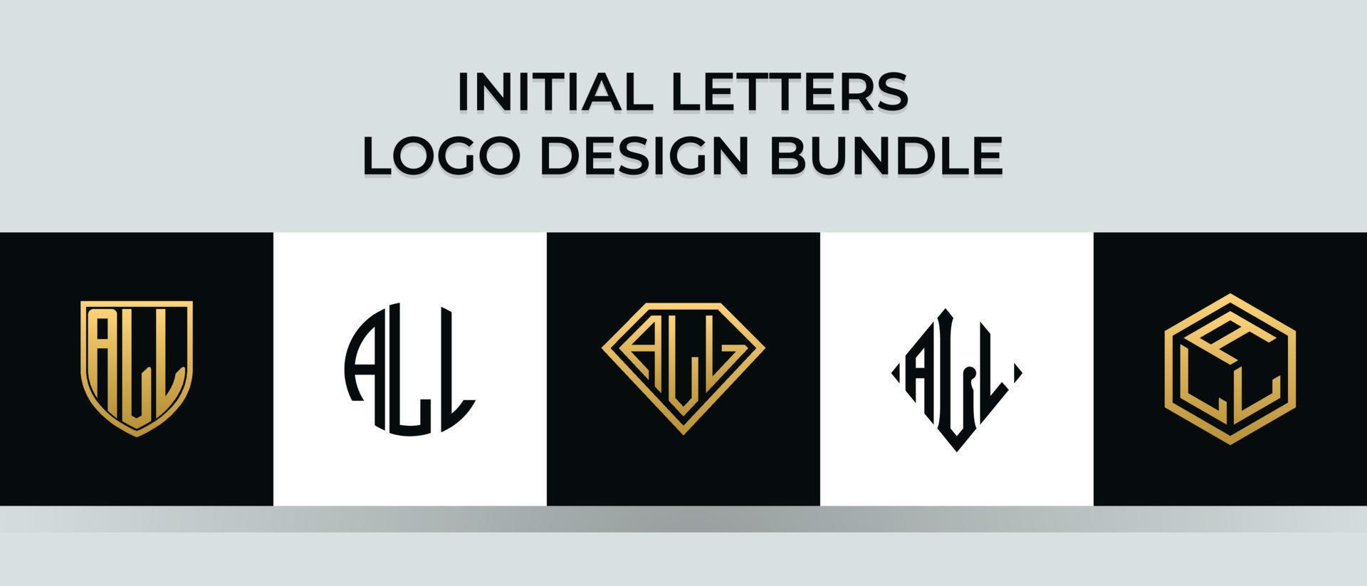 lettres initiales toutes les conceptions de logo bundle vecteur