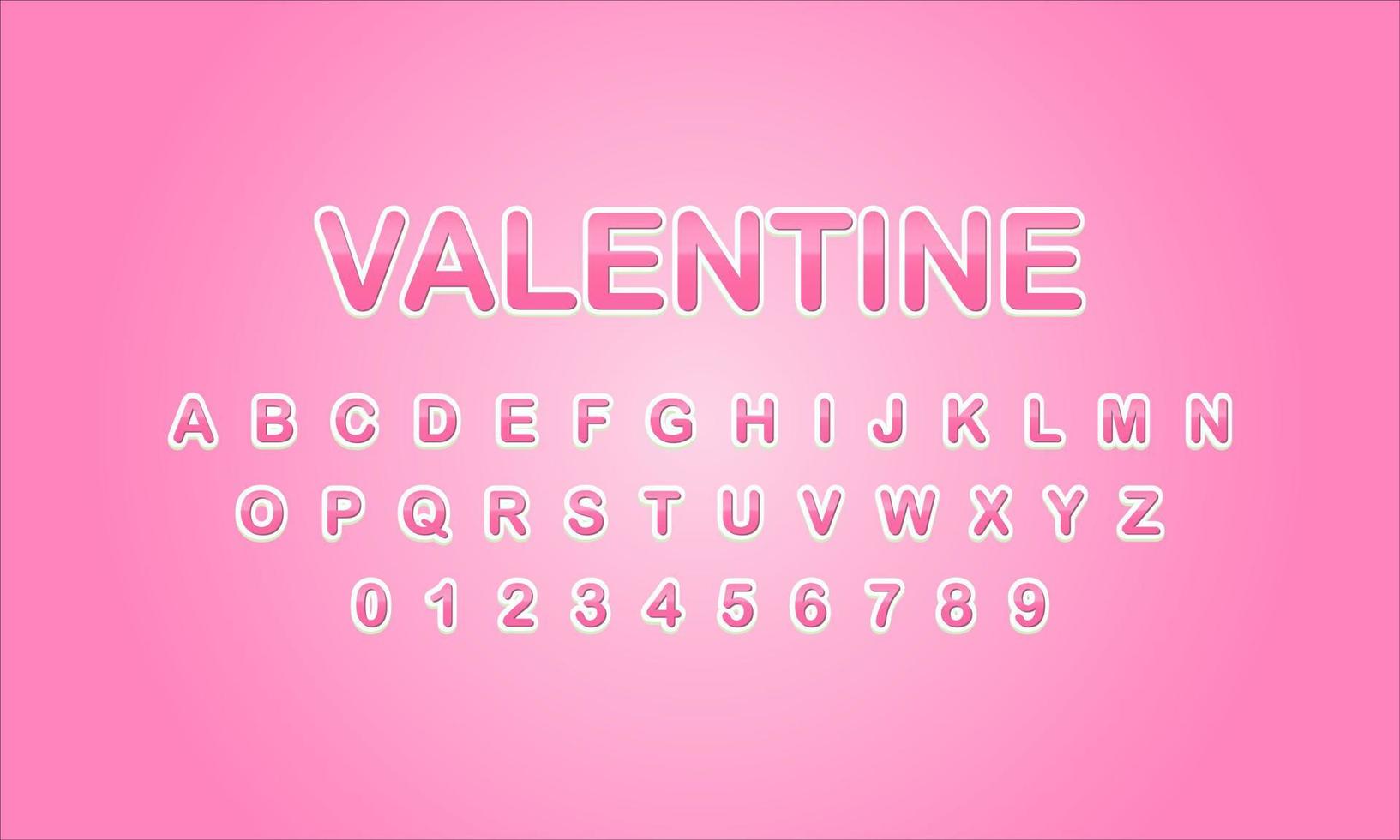 effet de texte modifiable de style saint valentin vecteur