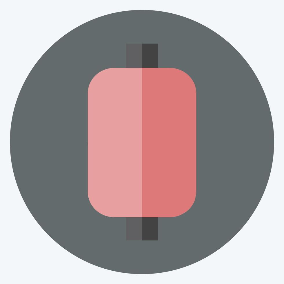 icône de bobine de fil i dans un style branché plat isolé sur fond bleu doux vecteur