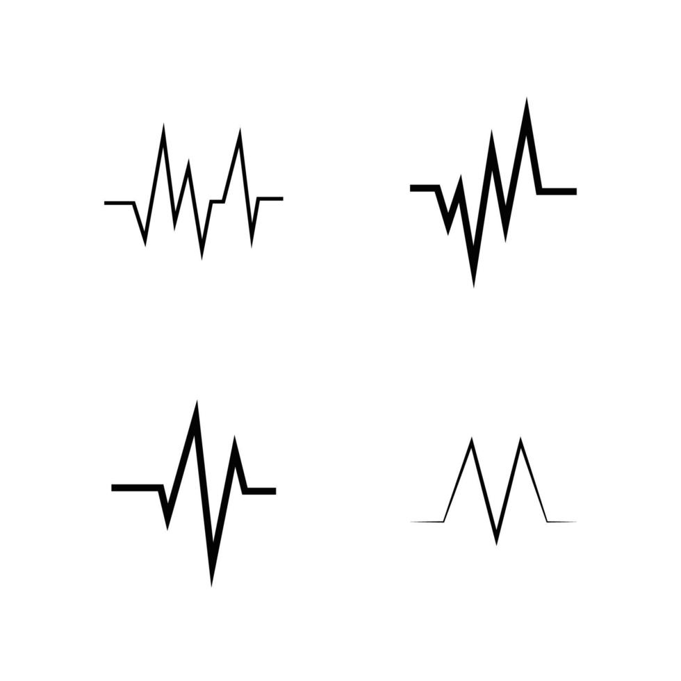 Modèle de logo d'illustration vectorielle d'icône de pouls de pulsation vecteur