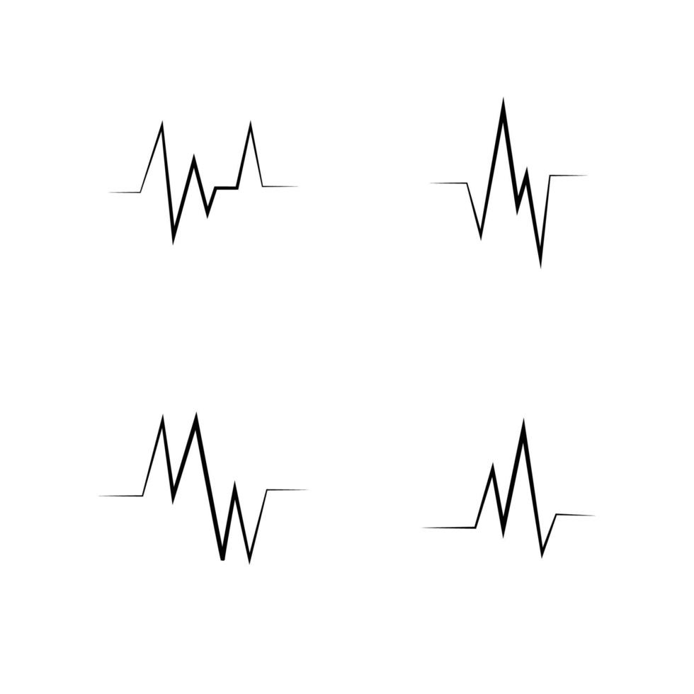 Modèle de logo d'illustration vectorielle d'icône de pouls de pulsation vecteur