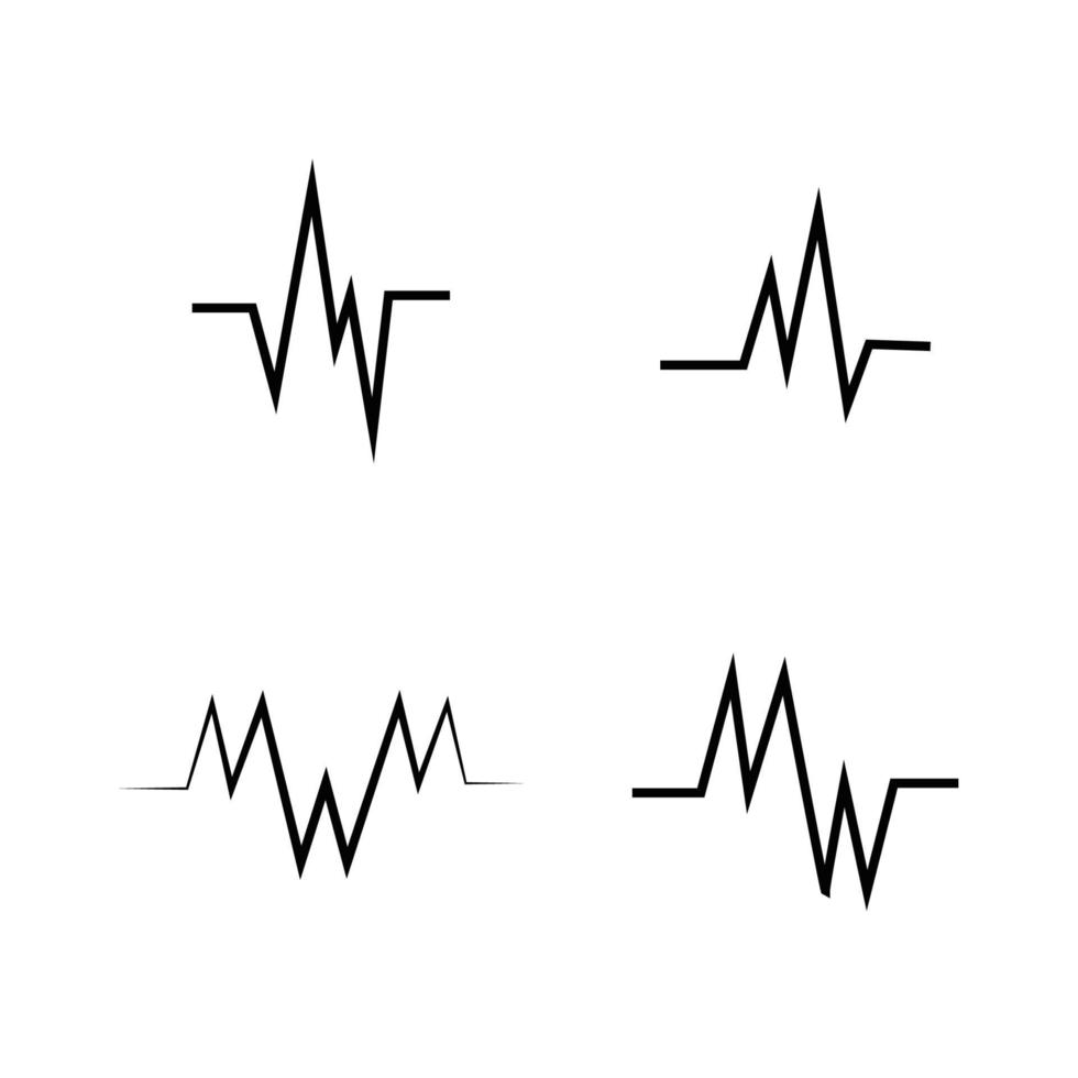 Modèle de logo d'illustration vectorielle d'icône de pouls de pulsation vecteur