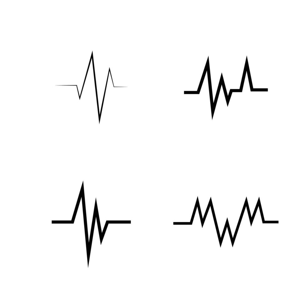 Modèle de logo d'illustration vectorielle d'icône de pouls de pulsation vecteur