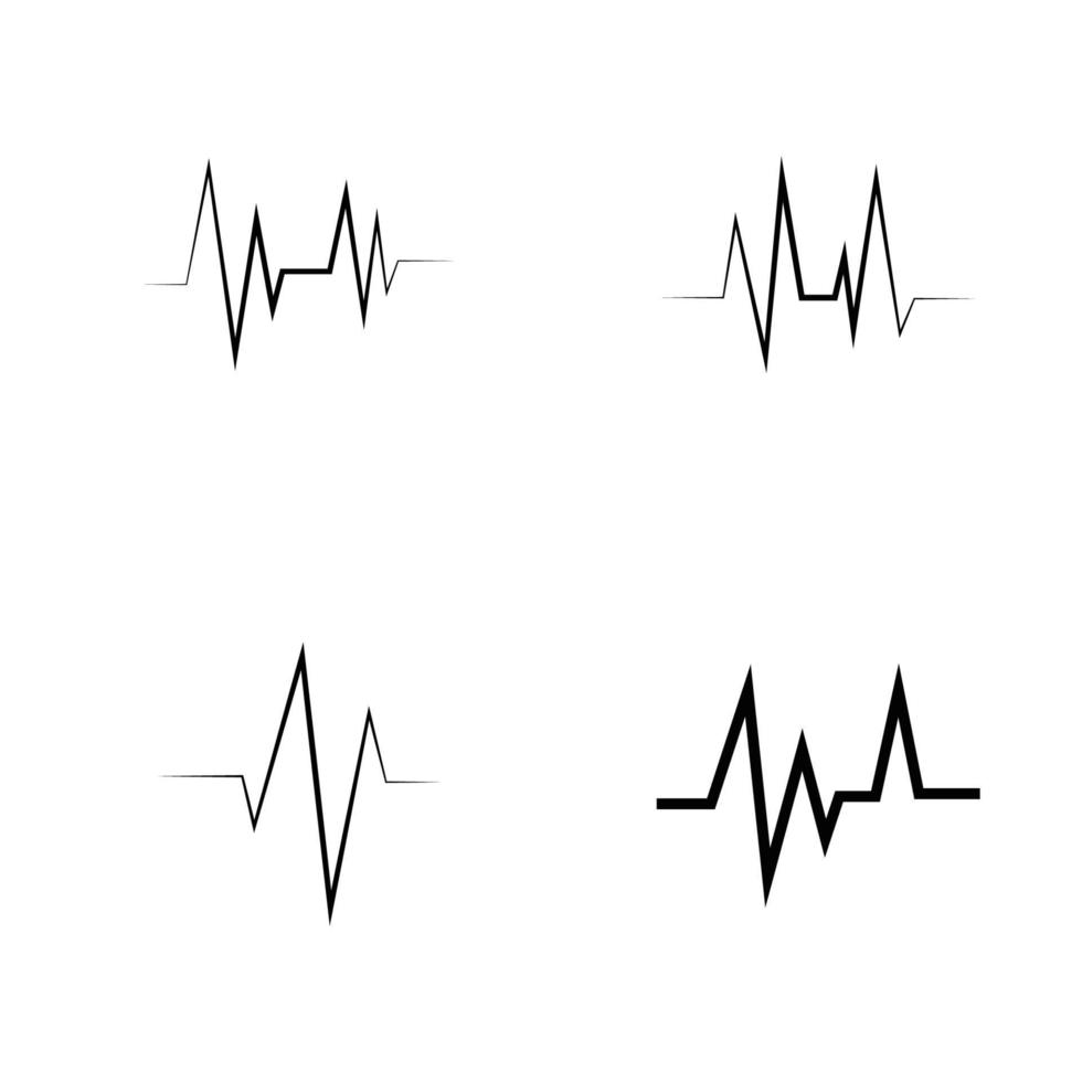 Modèle de logo d'illustration vectorielle d'icône de pouls de pulsation vecteur