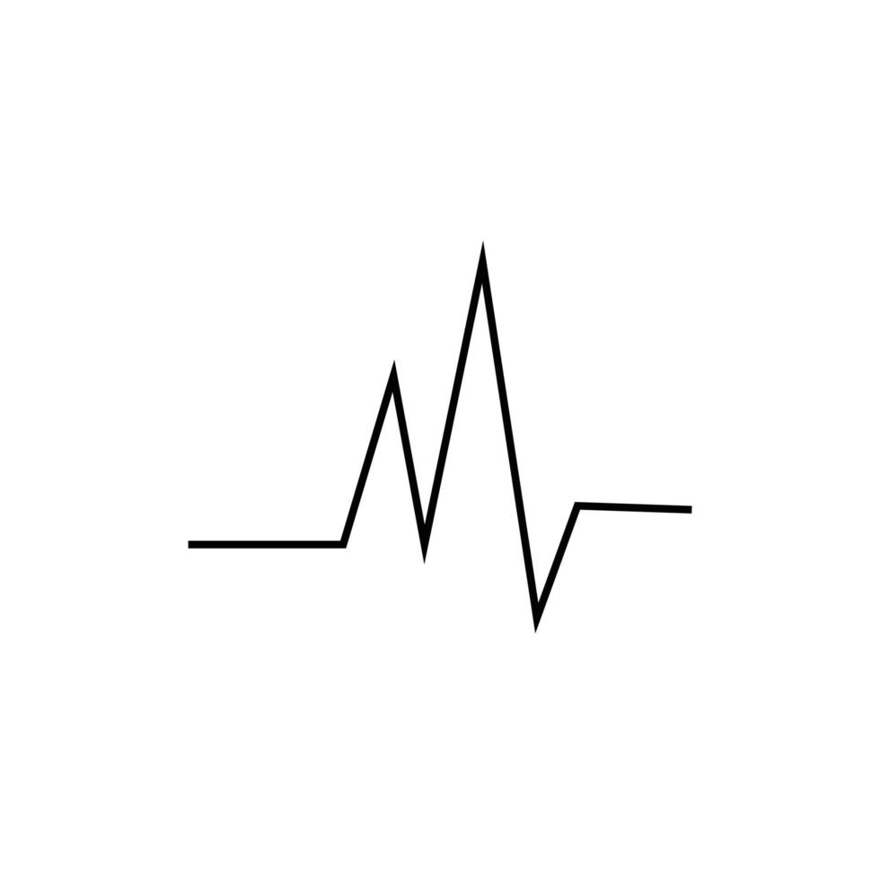 Modèle de logo d'illustration vectorielle d'icône de pouls de pulsation vecteur