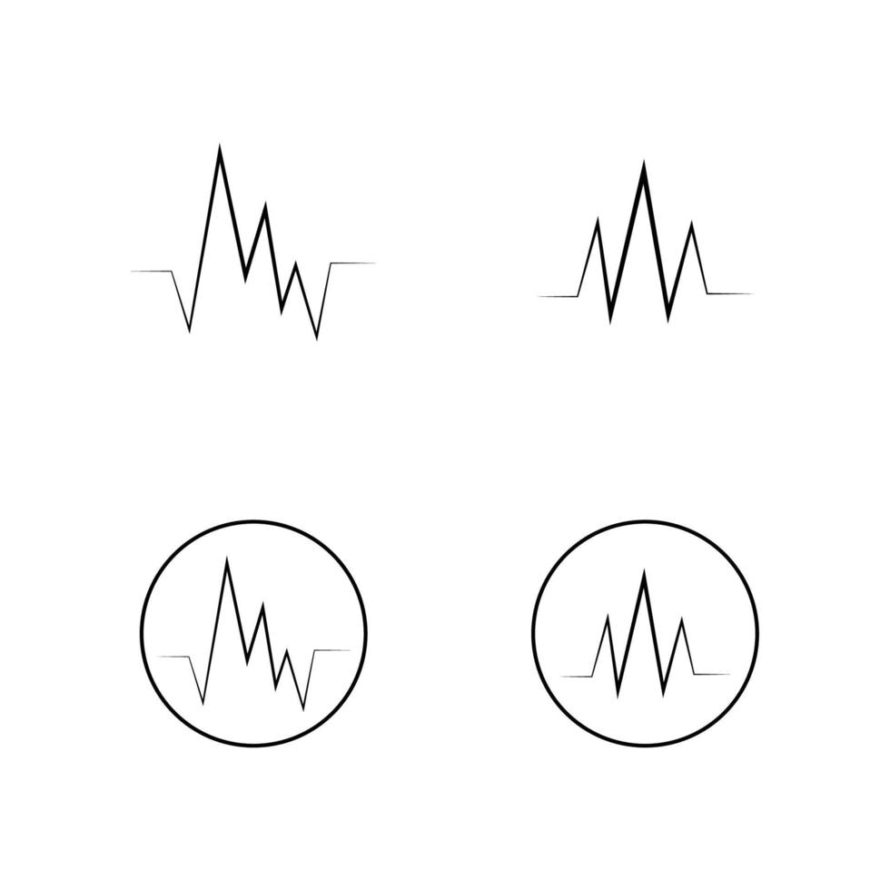 Modèle de logo d'illustration vectorielle d'icône de pouls de pulsation vecteur