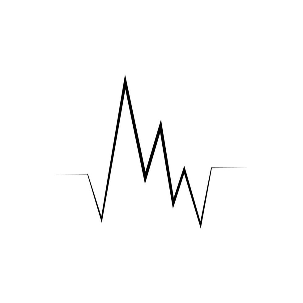 Modèle de logo d'illustration vectorielle d'icône de pouls de pulsation vecteur