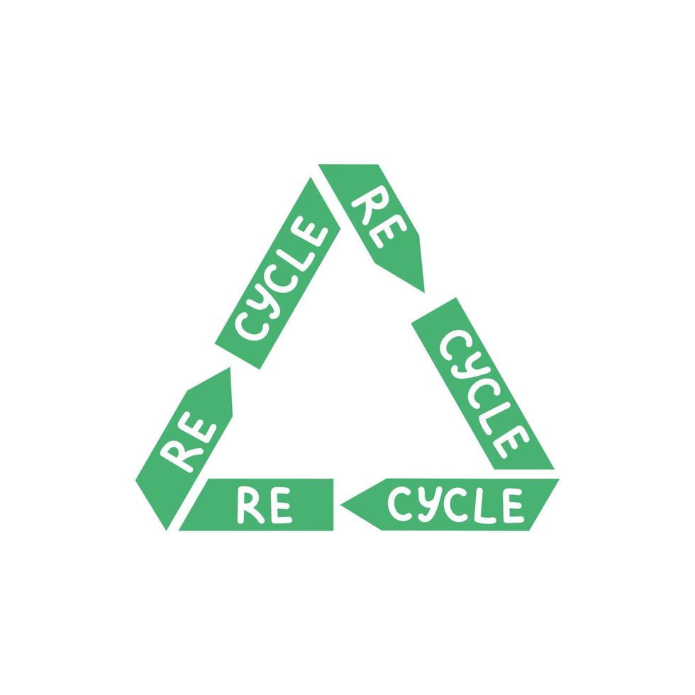 illustration vectorielle de recyclage symbole isolé sur fond blanc. icône de recyclage. vecteur