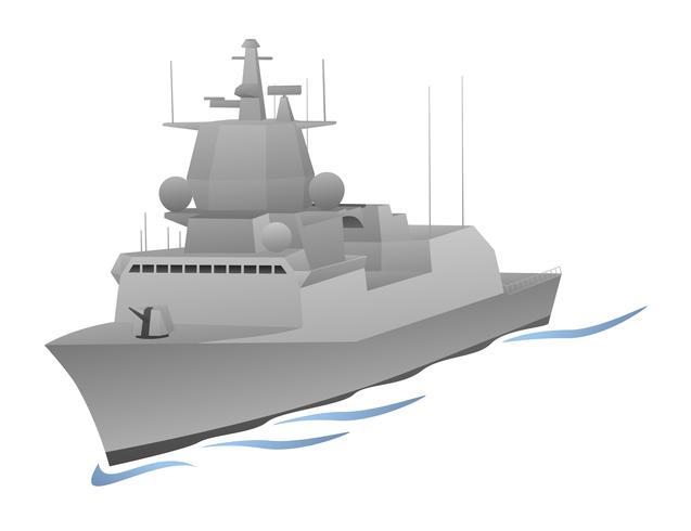 Naval warship graphique vectoriel