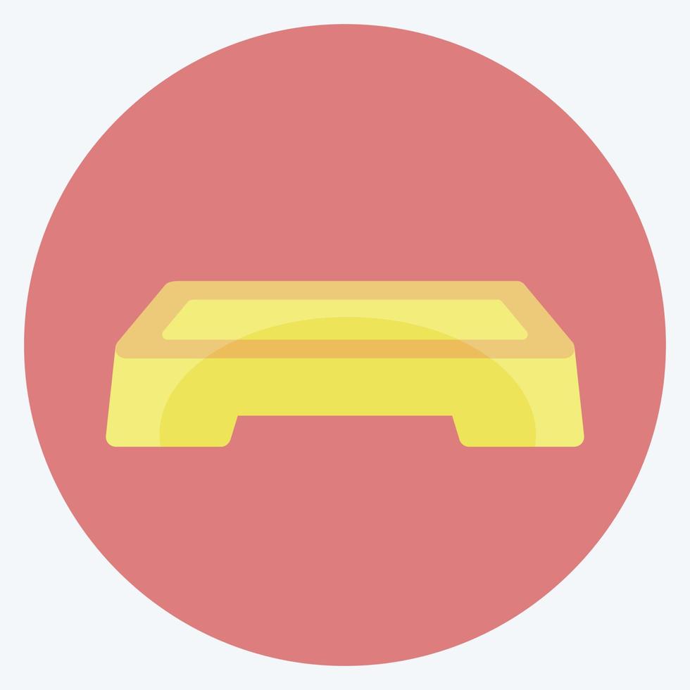 icône de support d'aérobic dans un style plat branché vecteur