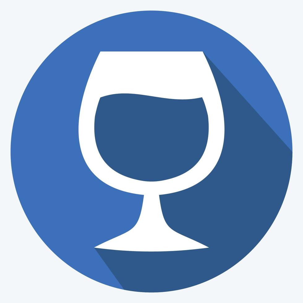 icône de sherry dans un style tendance grandissime isolé sur fond bleu doux vecteur