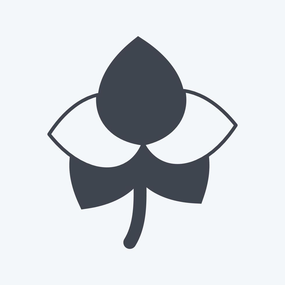 icône d'orchidée dans le style de glyphe branché isolé sur fond bleu doux vecteur