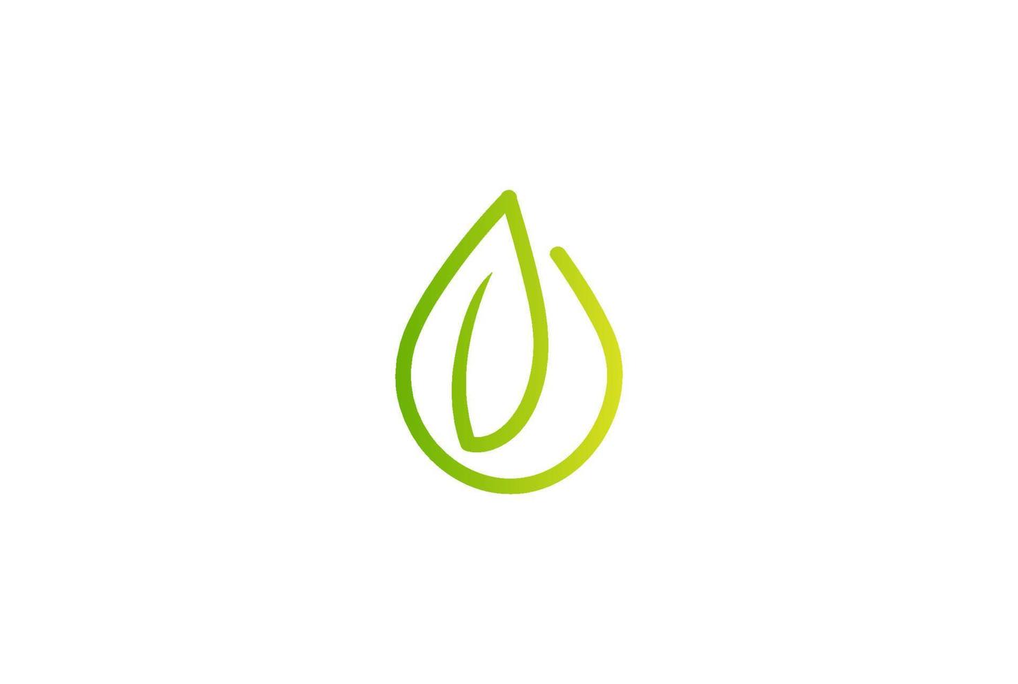 nature feuille feuilles eau goutte d'huile extrait de vecteur de conception de logo à base de plantes