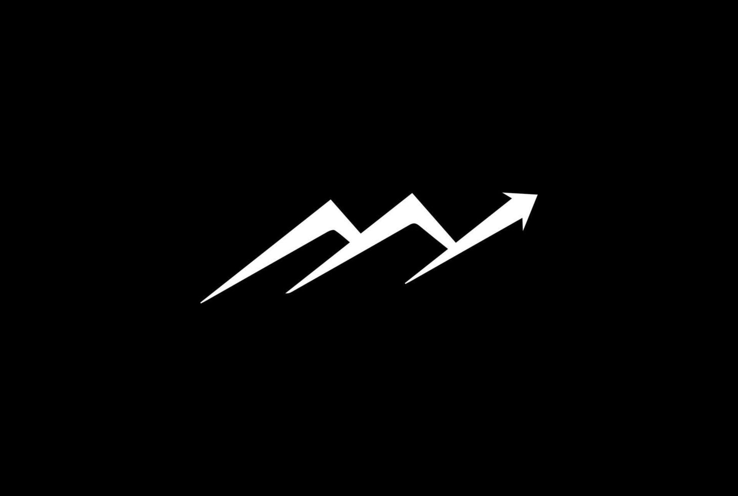 montagne flèche diagramme commerce entreprise marketing logo design vecteur