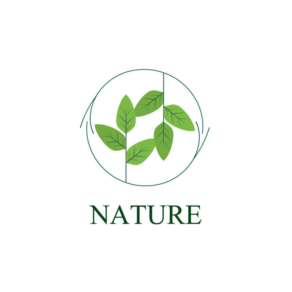 logo et symbole de la nature des feuilles pour l'industrie de l'environnement des signes vecteur