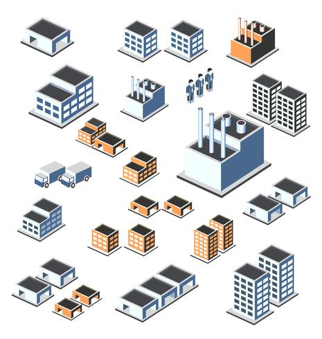 bâtiments industriels vecteur