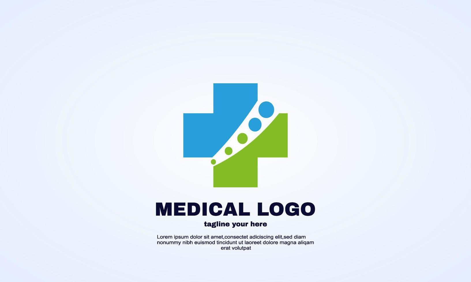 illustrateur moderne de conception de logo de santé clinique abstraite vecteur