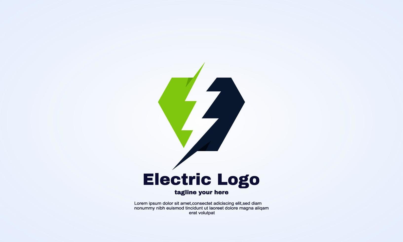 modèle de logo électrique vecteur stock