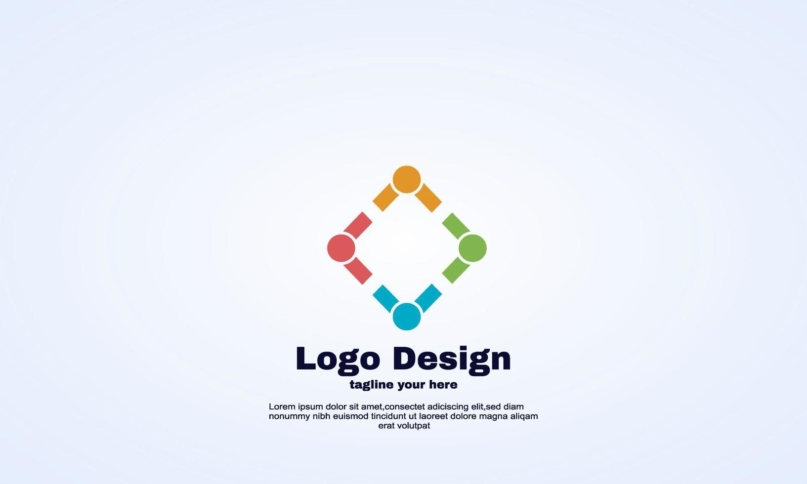 illustrateur de modèle de conception de logo communautaire vecteur