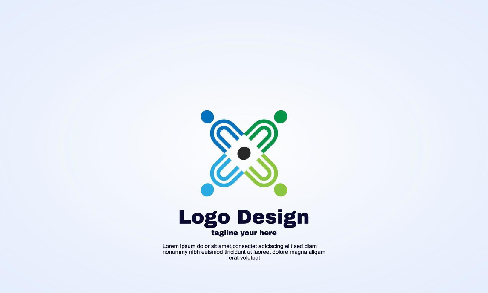 illustrateur de modèle de conception de logo de communauté vectorielle vecteur