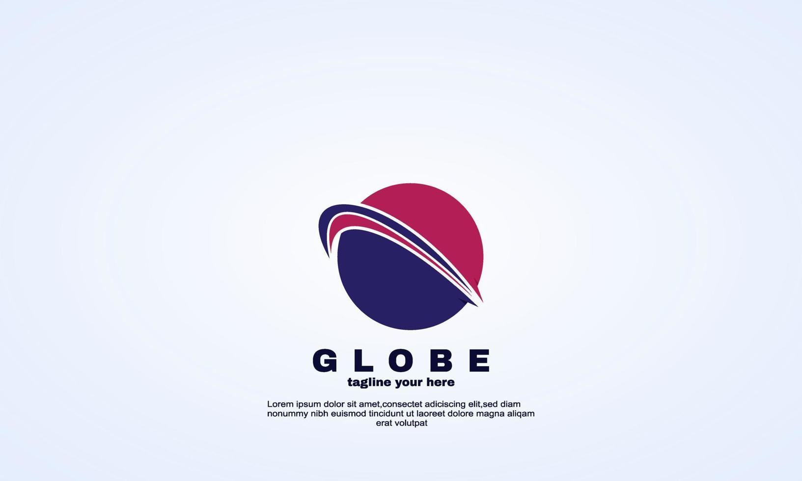 modèle de conception de logo de flèche de cercle de globe abstrait de stock vecteur