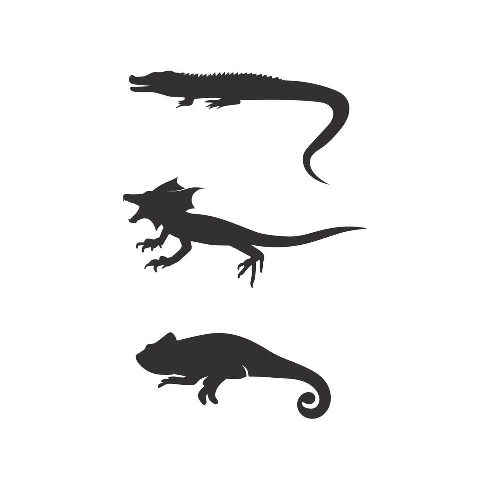 vecteur animal lézard salamandre gecko crocodile et reptiles logo de conception