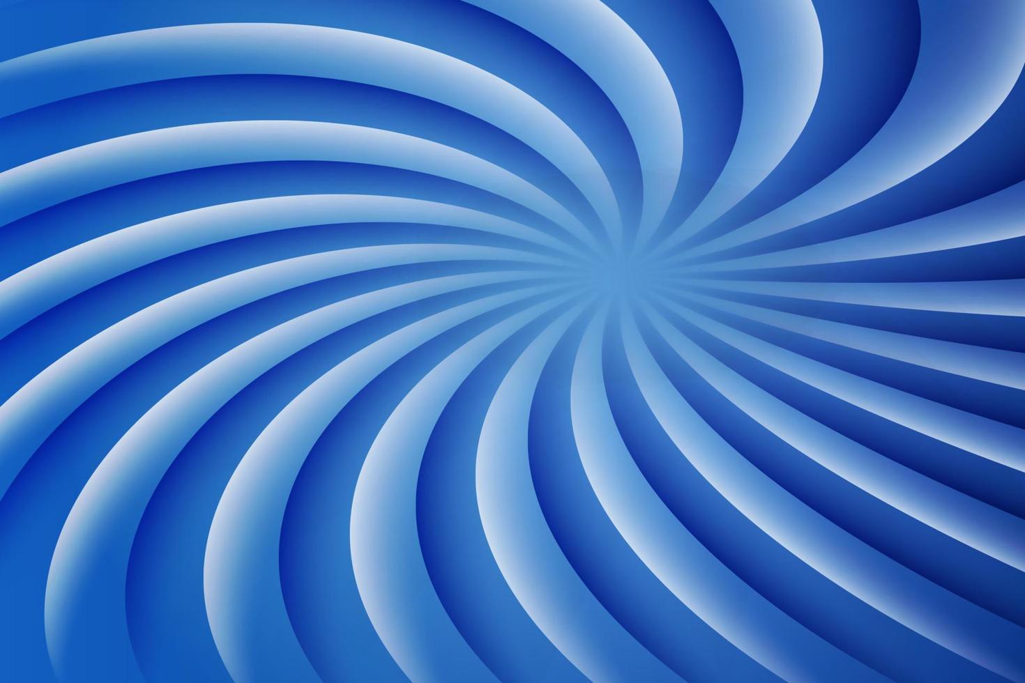 spirale d'hypnose rotative bleue et blanche. illusion d'optique. illustration vectorielle psychédélique hypnotique. tourbillonner fond abstrait. modèle de conception facile à modifier. vecteur