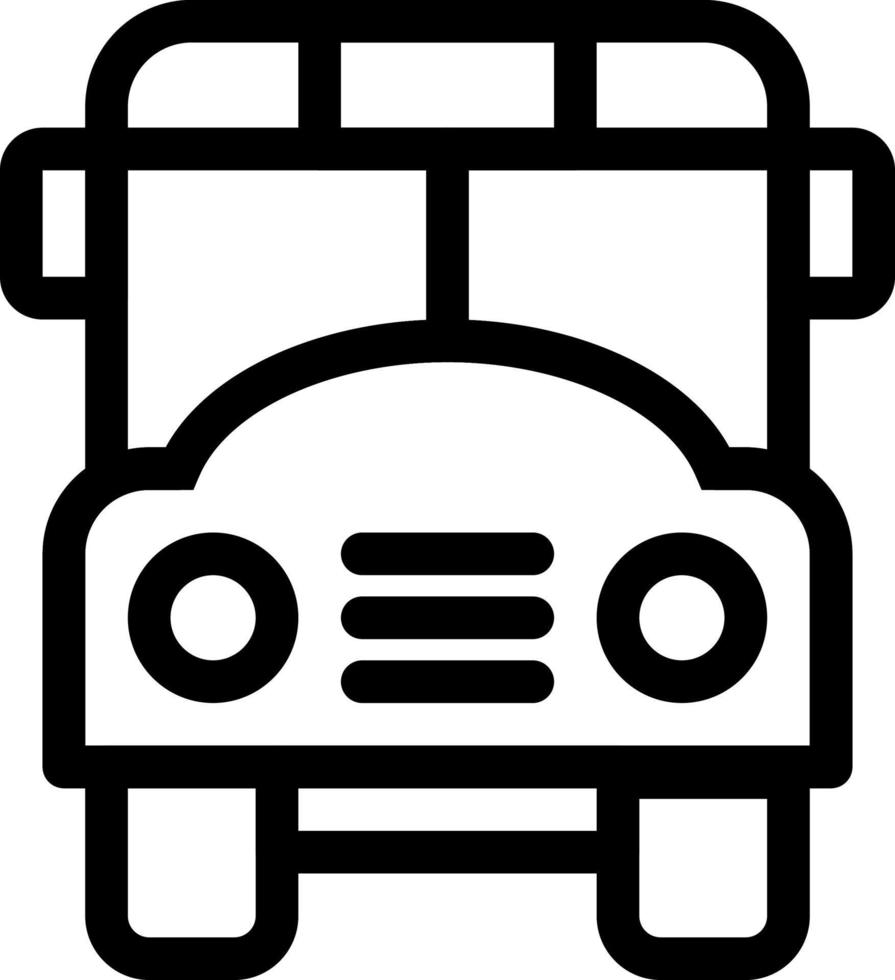 icône de vecteur de bus scolaire simple, modifiable, 48 pixels
