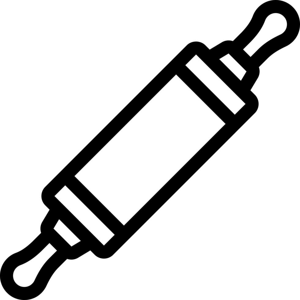 illustration de l'icône de la ligne de rouleau à pâtisserie vecteur