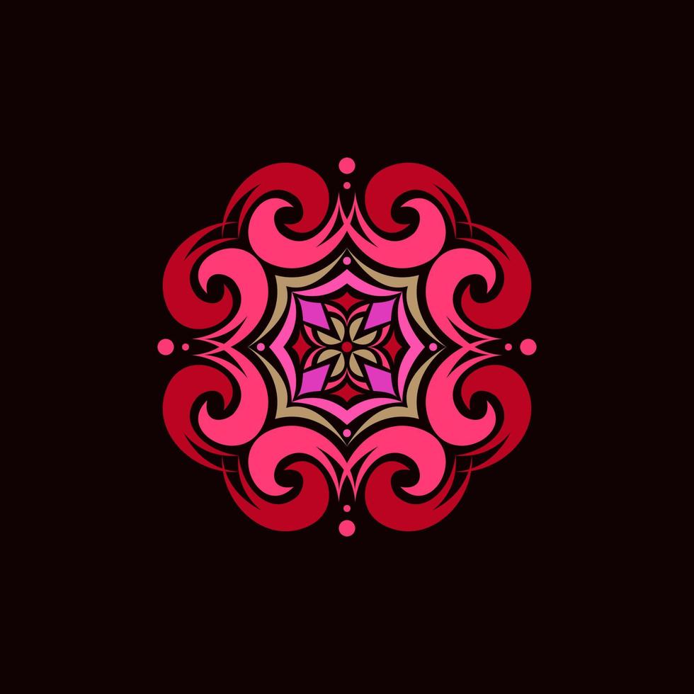 logo de méditation florale unique vecteur