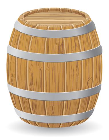 illustration vectorielle de tonneau en bois vecteur