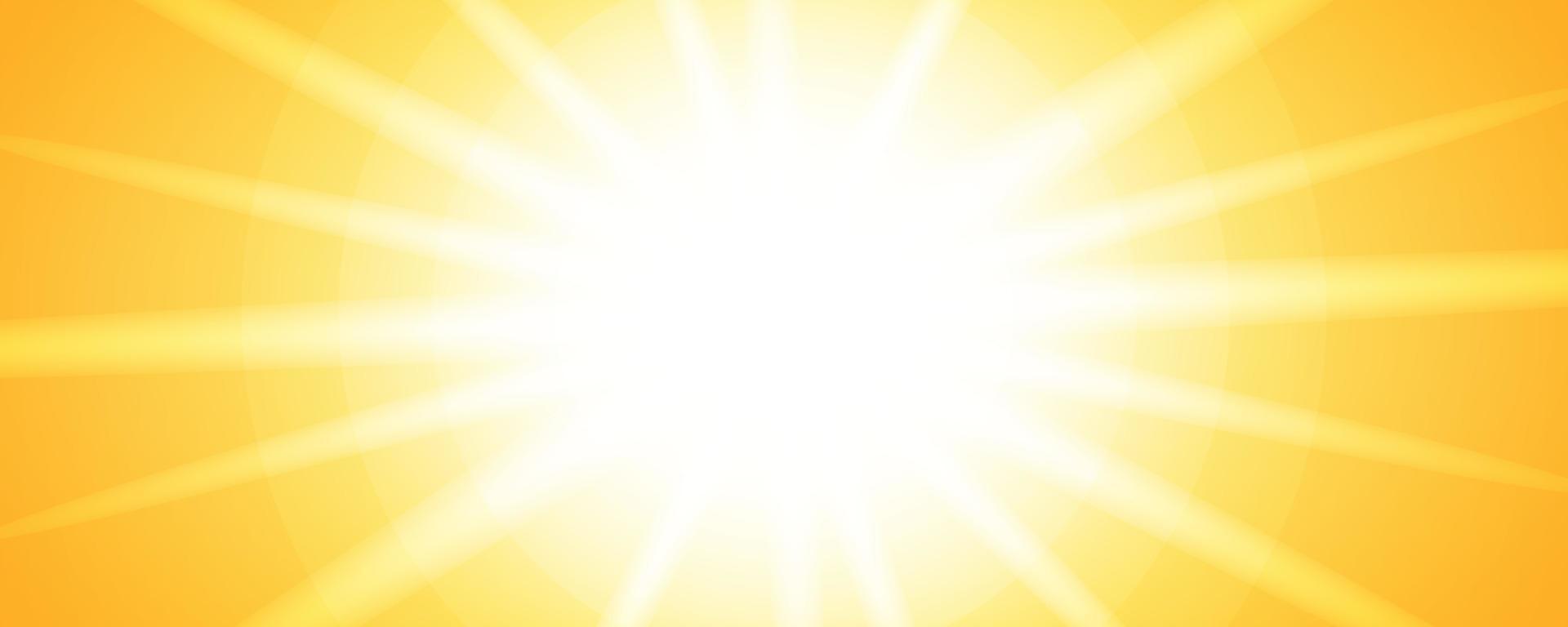 conception de bannière d'été abstraite avec des lumières du soleil brillantes vecteur
