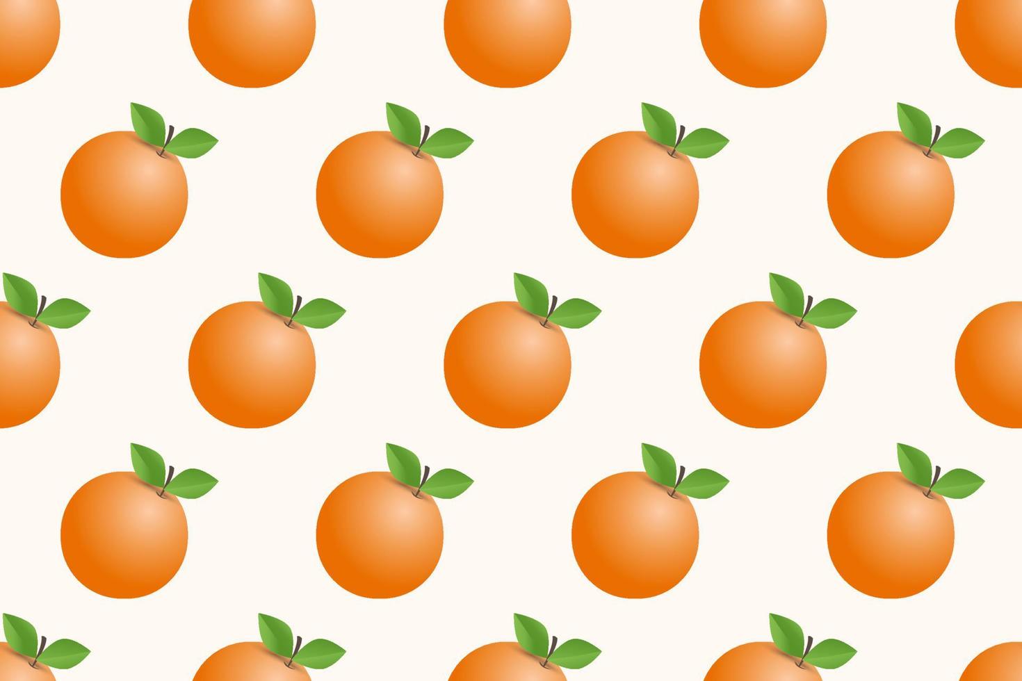 conception de modèle sans couture de fruits orange dessinés à la main vecteur