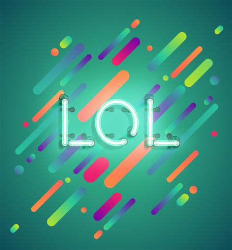 Mot néon sur fond coloré, illustration vectorielle vecteur