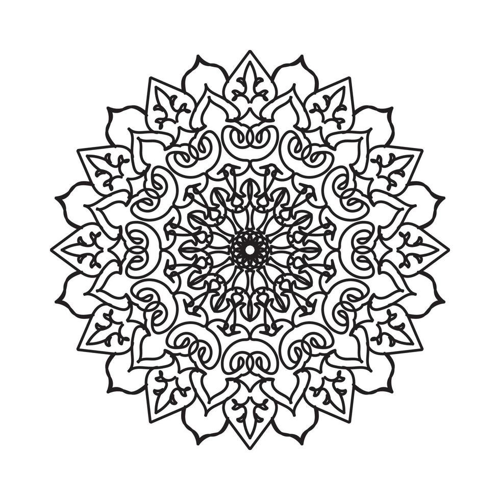 mandala dessiné à la main. décoration en ornement oriental ethnique doodle vecteur