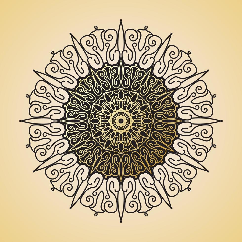 vecteur rond cercle abstrait. style mandala de luxe.