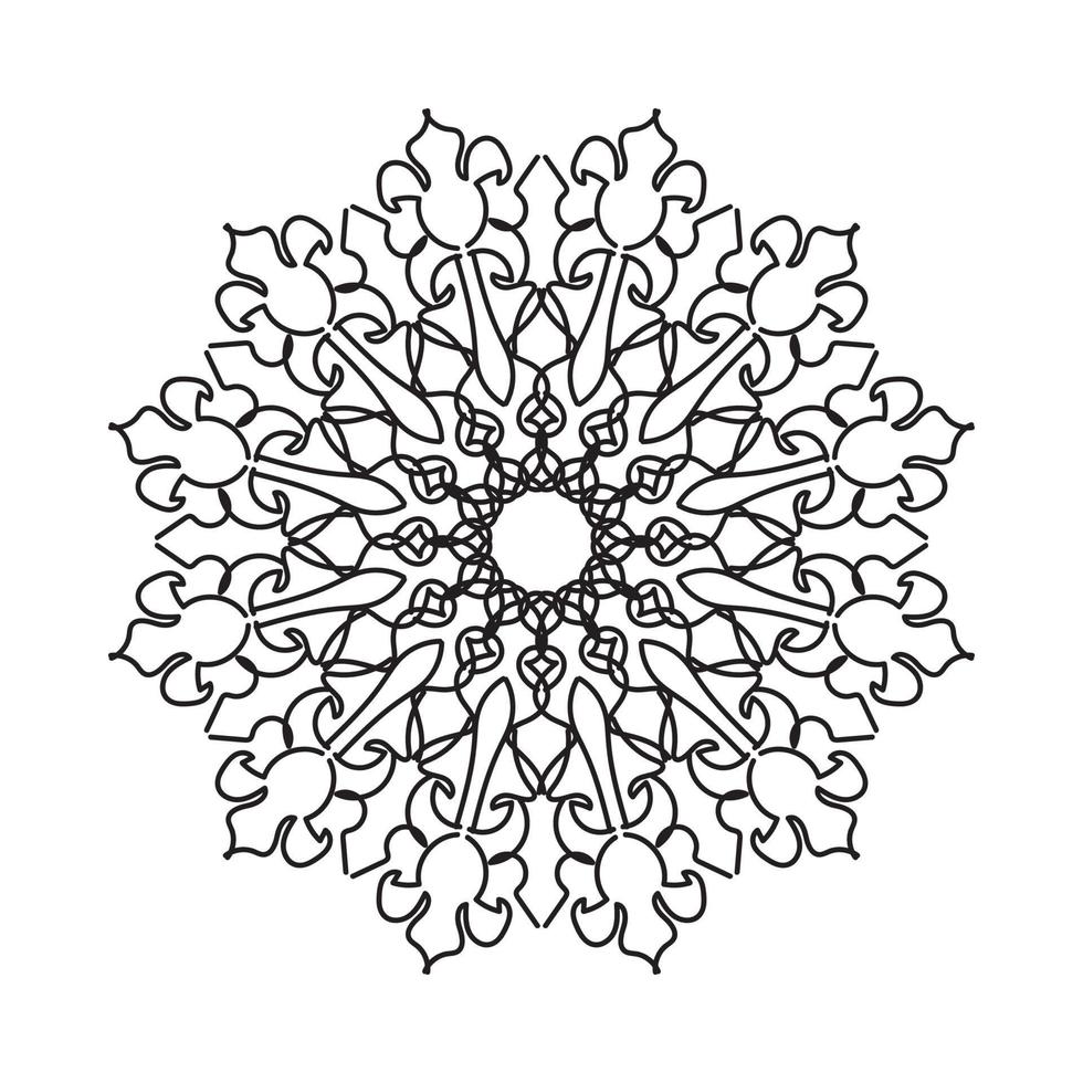 mandala dessiné à la main. décoration en ornement oriental ethnique doodle vecteur