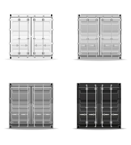 illustration vectorielle de conteneur de fret vecteur