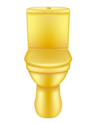 illustration vectorielle de toilette dorée vecteur