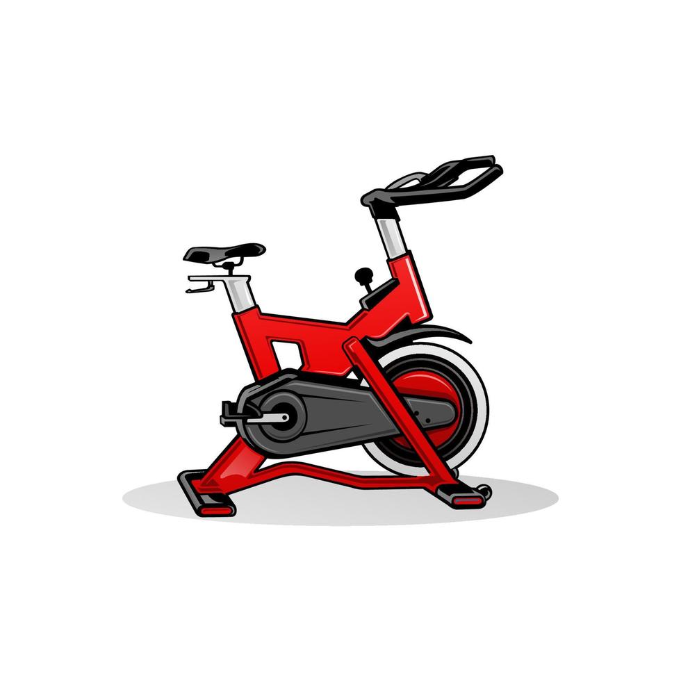 vecteur de vélo d'exercice, idéal pour l'illustration ou la conception de logo de sport