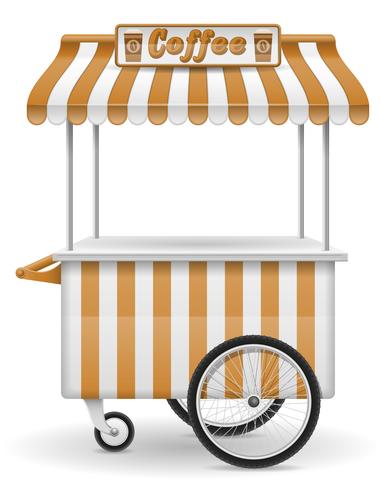 illustration vectorielle de street food panier café vecteur
