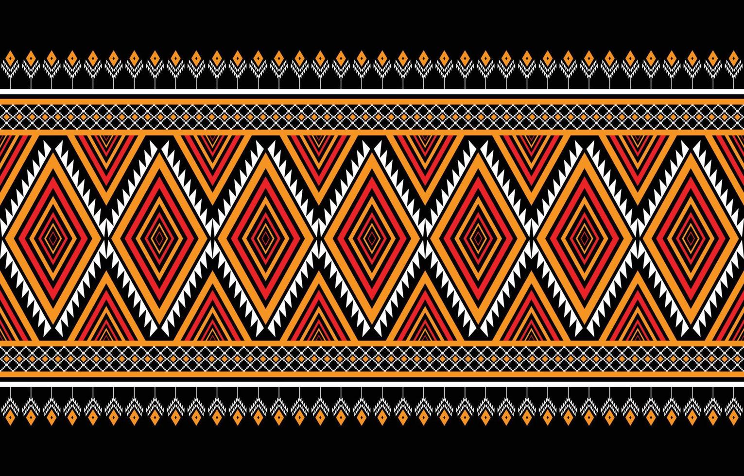 motifs ethniques géométriques indigènes traditionnels tribaux. conception de style de broderie pour l'arrière-plan, papier peint, tapis, tissu, emballage, batik, illustration vectorielle vecteur