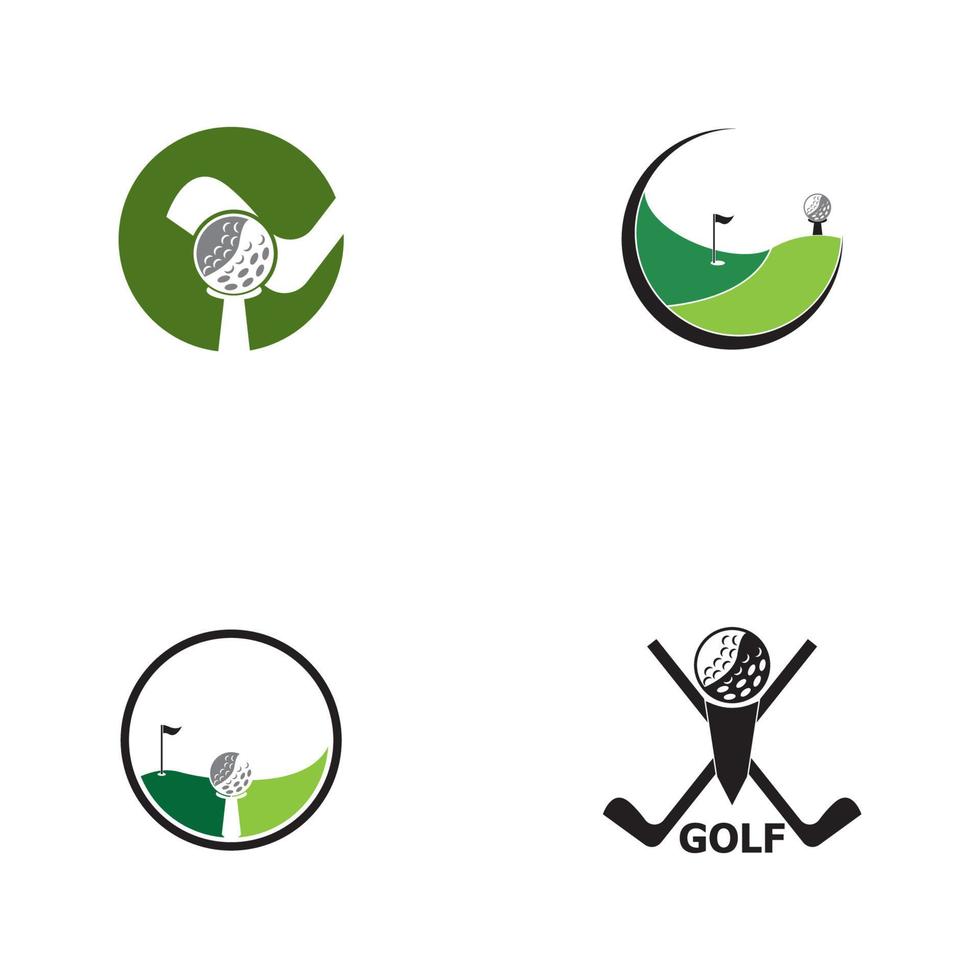 icône de golf et modèle de vecteur de symbole