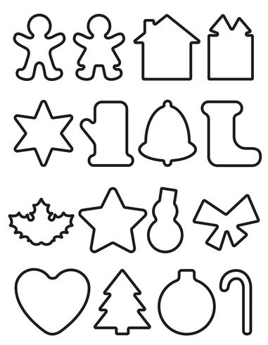 objets de Noël ligne icônes vector illustration