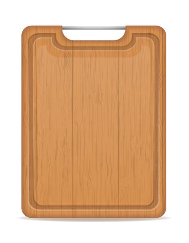 planche à découper en bois avec illustration vectorielle poignée en métal vecteur