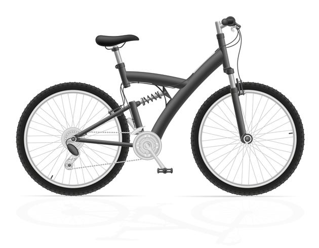 vélo de sport avec l&#39;illustration vectorielle amortisseur arrière vecteur